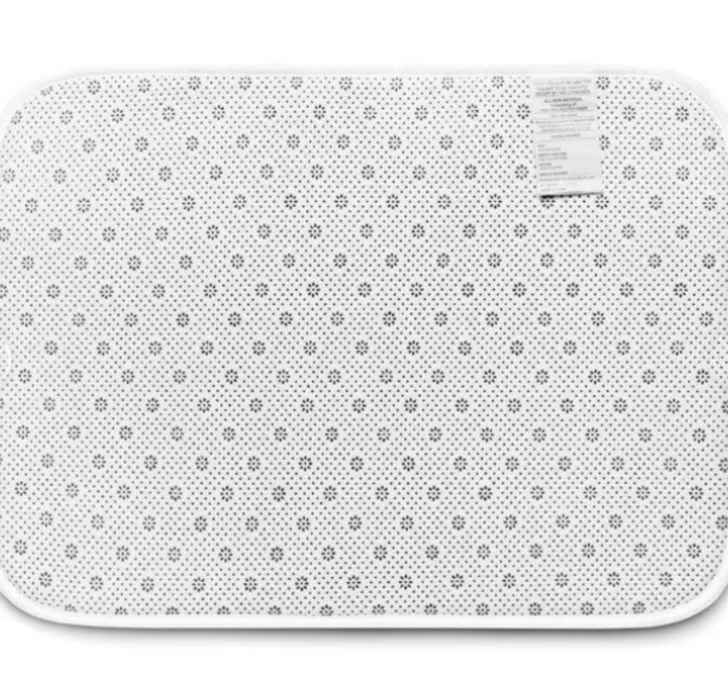 Back of Memory foam bath mat showing the non-slip back. 