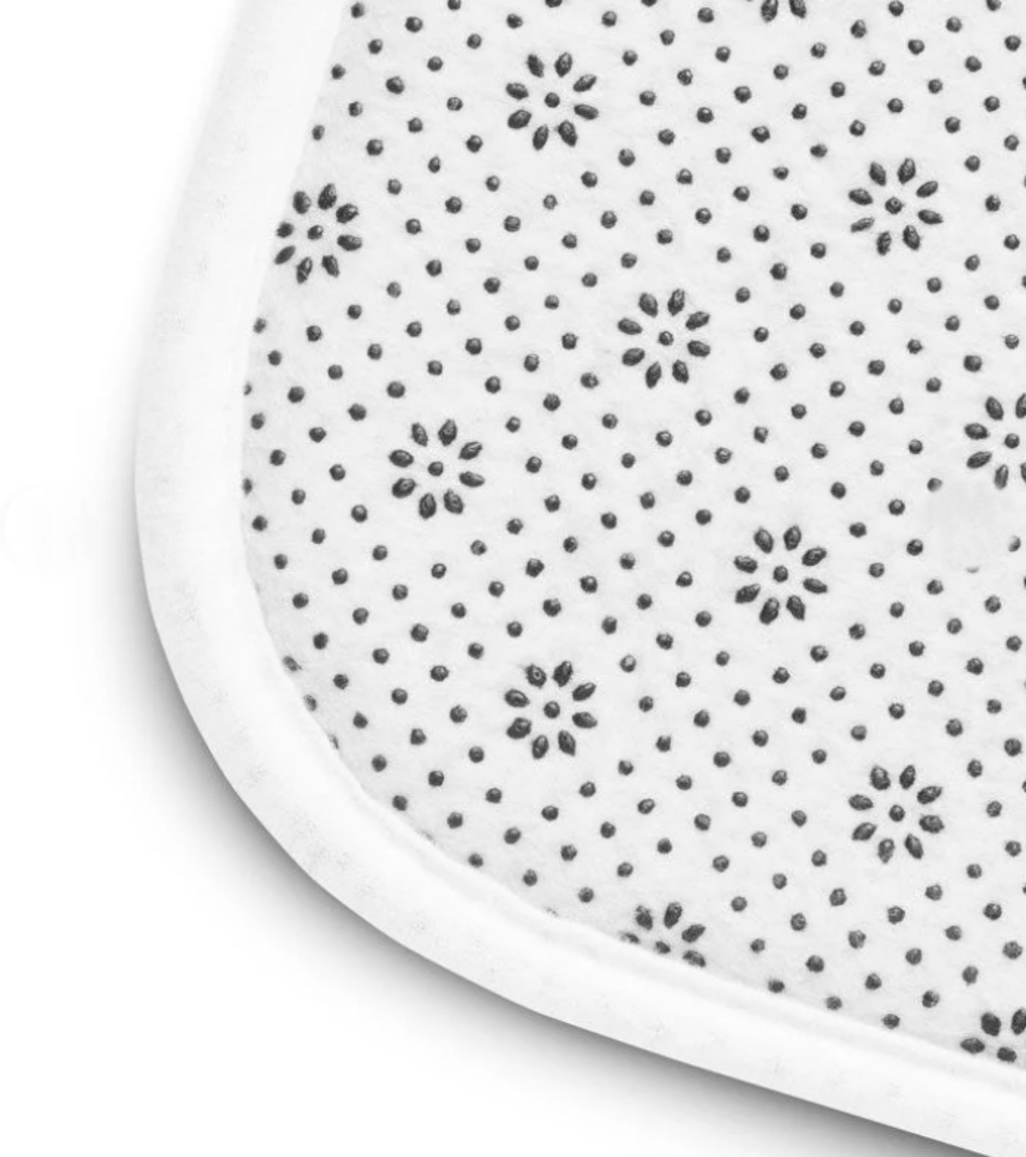 Back of Memory foam bath mat showing the non-slip back. 