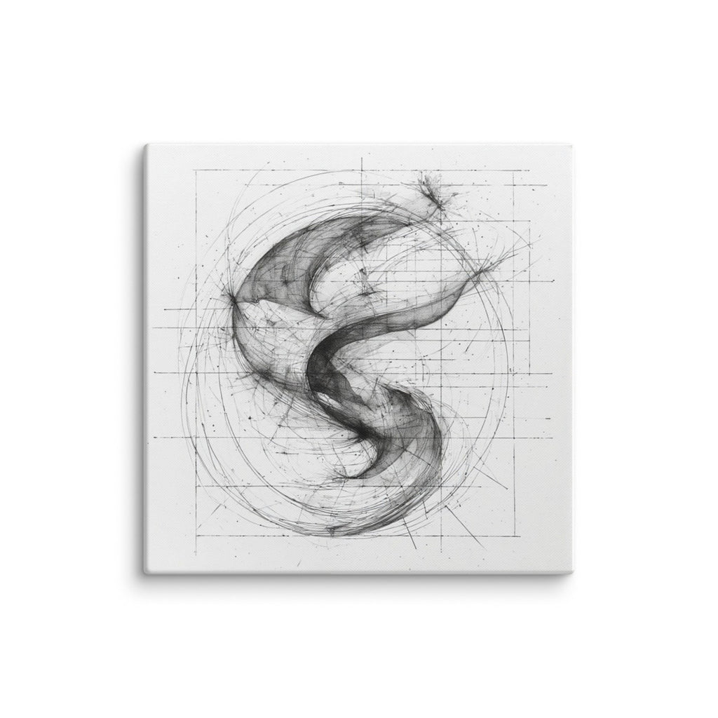 Abstract black line art on a white background