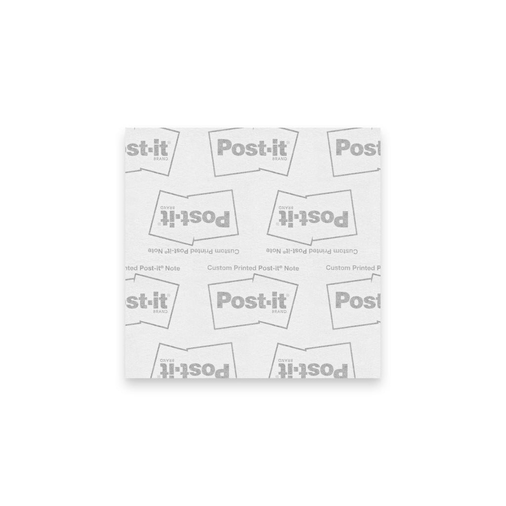 Pack of Post-it notes with branding on a white background