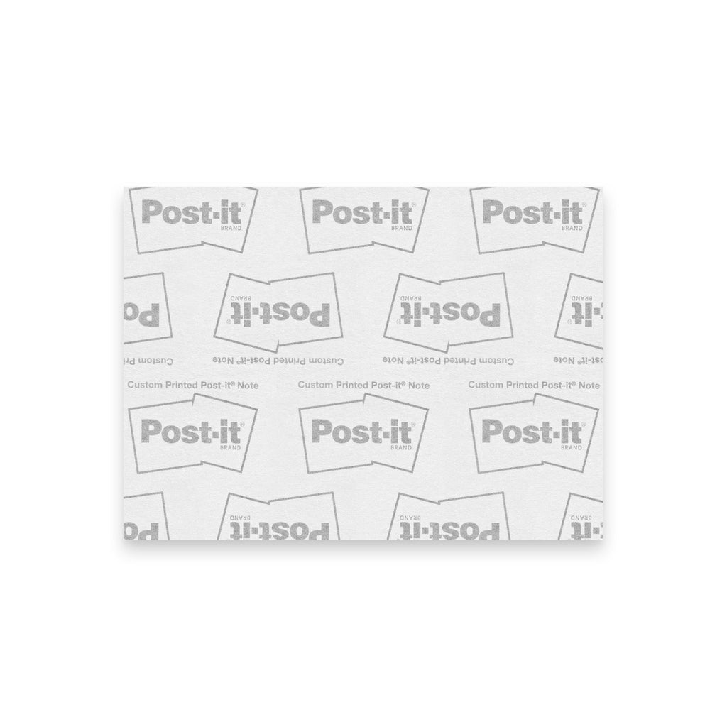 Pack of Post-it notes with branding on a white background
