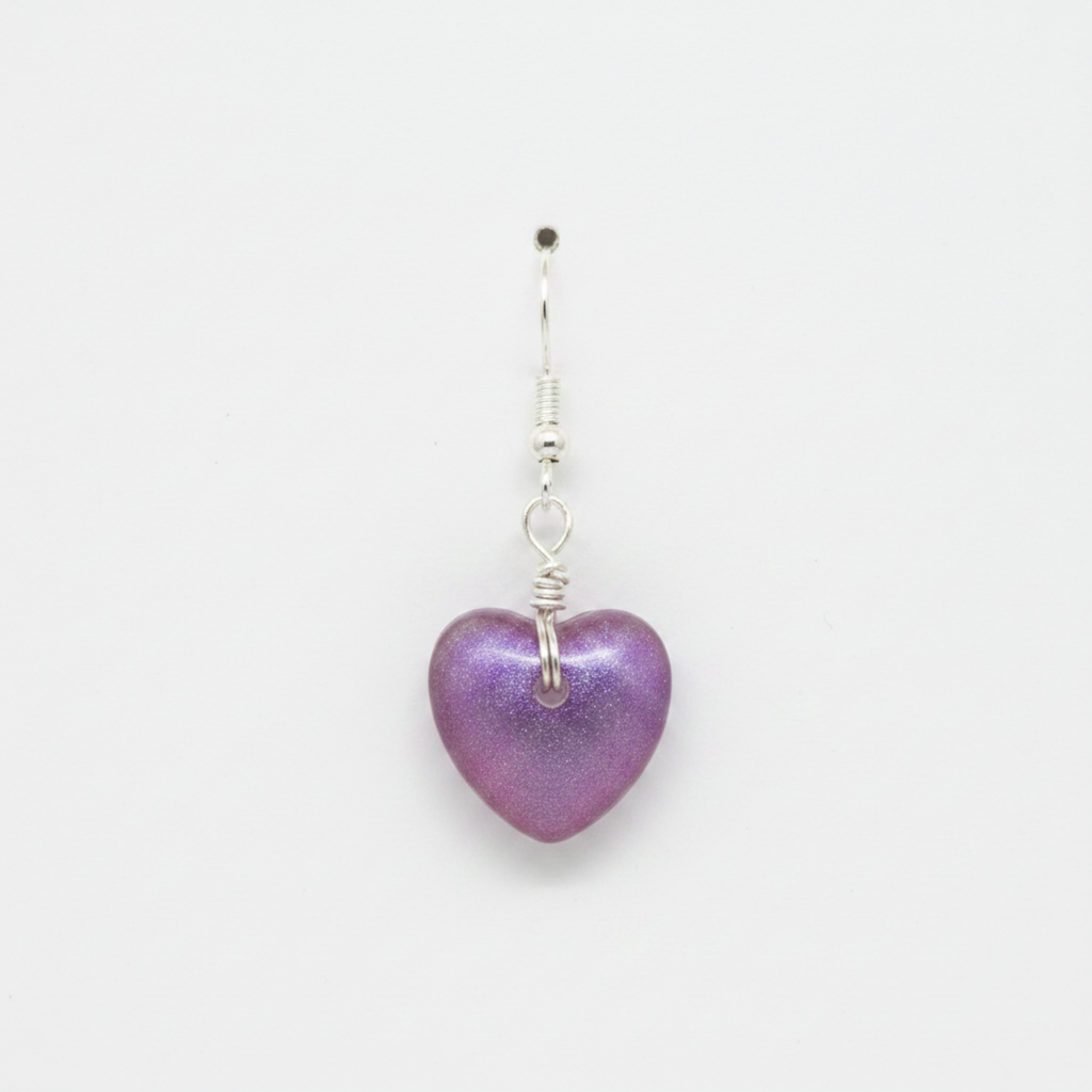  Purple Heart Earring
