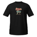 Black t-shirt with Vintage style Route 66 motel sign on a white background. 