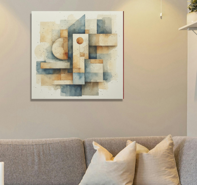 "Abstract Geometric Harmony" - Canvas