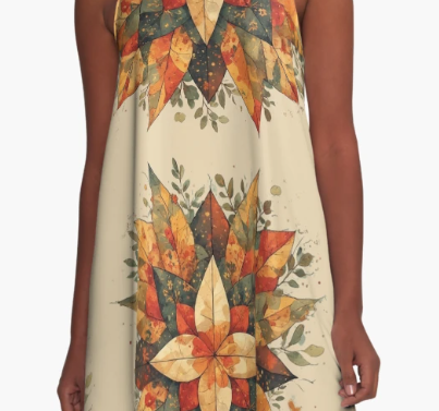 "Autumn Star"  A-Line Dress