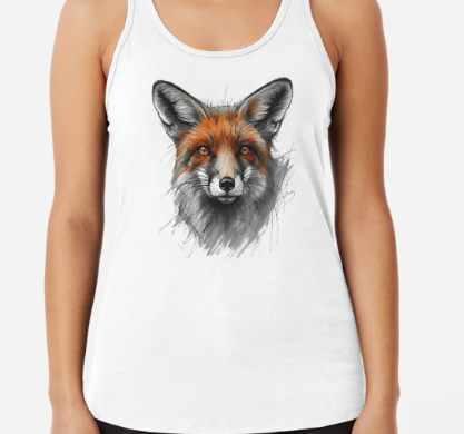 "Red Fox"  Racerback Tank Top
