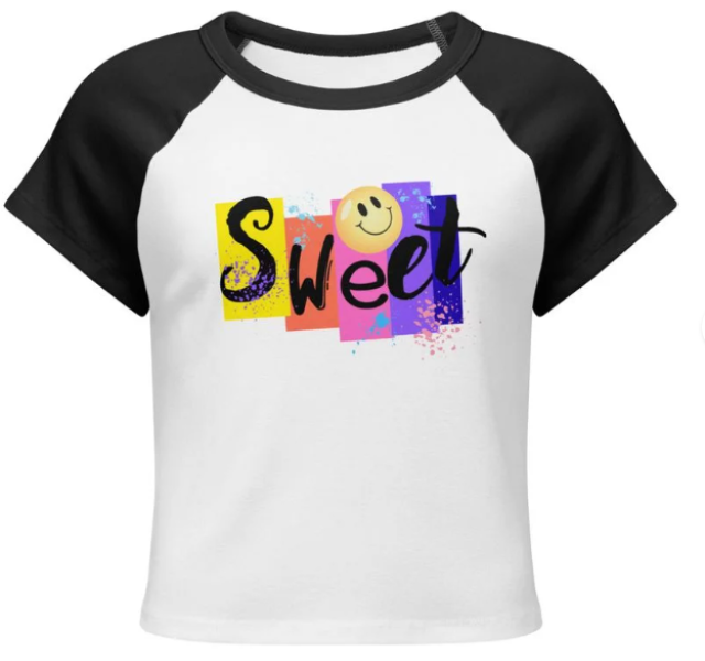 "Sweet" - Women’s micro rib raglan baby tee